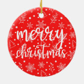 Baseball Christmas themed for kids with name セラミックオーナメント (裏面)