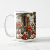 Baseball Christmas themed for player  コーヒーマグカップ (左)