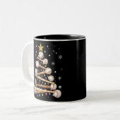 Baseball Christmas Tree Light Xmas Sports Lover ツートーンマグカップ (正面左)