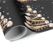 Baseball Christmas Tree Light Xmas Sports Lover ラッピングペーパー (ロールコーナー)