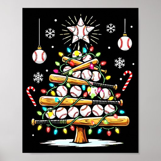 Baseball Christmas Tree Lights  ポスター (正面)
