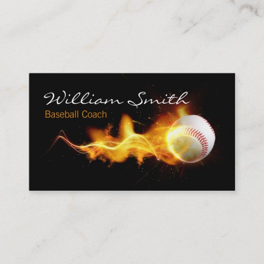 Baseball Coach Business Card 名刺 (正面)