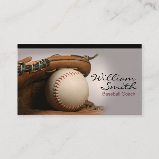 Baseball Coach Business Card 名刺 (正面)