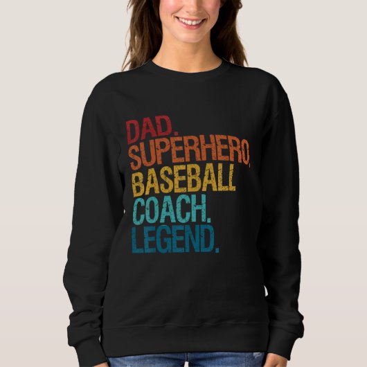 Baseball Coach Dad  For Men Women Family Matching  スウェットシャツ (正面)