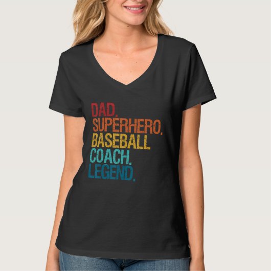 Baseball Coach Dad  For Men Women Family Matching  Tシャツ (正面)