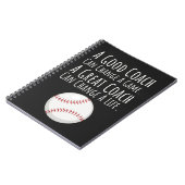 Baseball Coach Gift Ideas Keepsake From Team Sport ノートブック (左側)