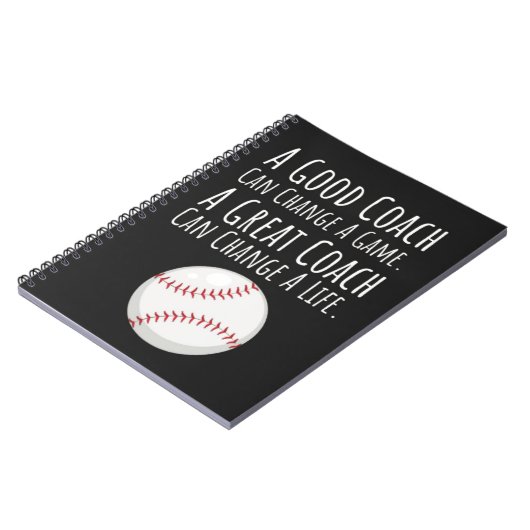 Baseball Coach Gift Ideas Keepsake From Team Sport ノートブック (左側)