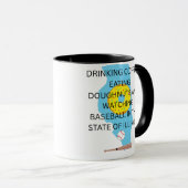 Baseball, coffee and donuts in Illinois  マグカップ (正面右)