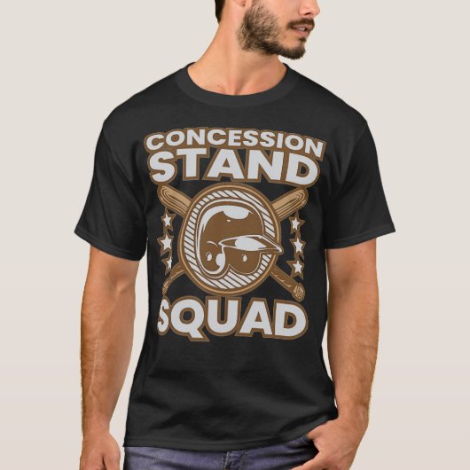 Baseball Concession Stand Squad animals -  Tシャツ (正面)