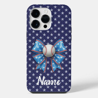 Baseball Coquette Ball American Flag iPhone 14 Pro Maxケース