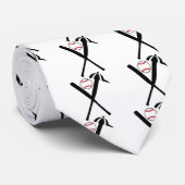 Baseball crossed bats and cap black, red tie ネクタイ (ロール)