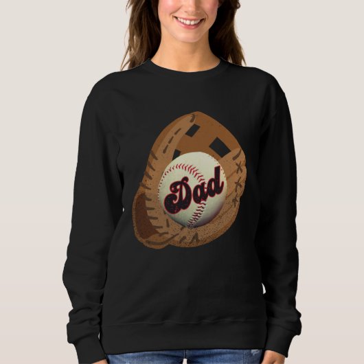 Baseball Dad for Father s Day Baseball Softball P スウェットシャツ (正面)