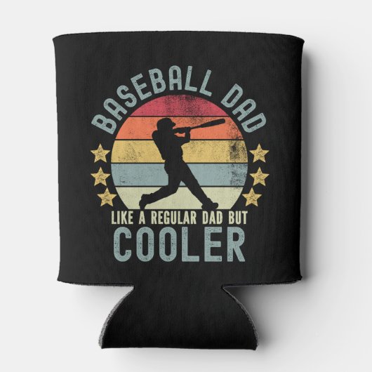 Baseball Dad Like a Regular Dad But Cooler Funny  缶クーラー (裏面)