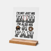 Baseball Dad Number 1 Fan Vintage Shirt Design_1 アクリルサイン (傾斜)