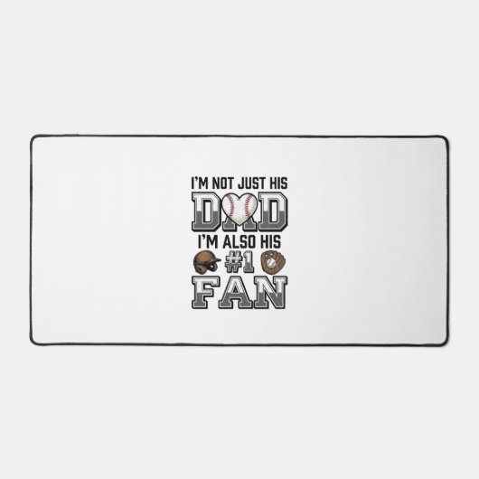 Baseball Dad Number 1 Fan Vintage Shirt Design_1 デスクマット (正面)