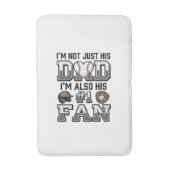 Baseball Dad Number 1 Fan Vintage Shirt Design_1 バスマット (正面縦)