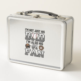 Baseball Dad Number 1 Fan Vintage Shirt Design_1 メタルランチボックス