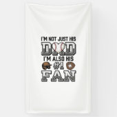 Baseball Dad Number 1 Fan Vintage Shirt Design_1 横断幕 (縦)