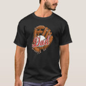 Baseball Dad  Softball Sport Player Daddy Papa Tシャツ (正面)