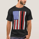 Baseball Dad USA Flag Baseball Player Fan Coach Tシャツ (正面)