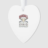 Baseball Dad Vintage Engraving Shirt Design_1 オーナメント (正面)