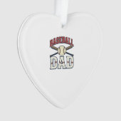 Baseball Dad Vintage Engraving Shirt Design_1 オーナメント (正面)