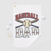 Baseball Dad Vintage Engraving Shirt Design_1 ゴルフタオル (インサイチュ)