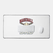 Baseball Dad Vintage Engraving Shirt Design_1 デスクマット (キーボード&マウス)