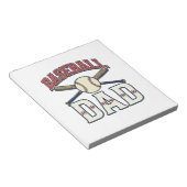 Baseball Dad Vintage Engraving Shirt Design_1 ノートパッド (アングル)