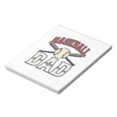 Baseball Dad Vintage Engraving Shirt Design_1 ノートパッド (回転)