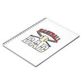 Baseball Dad Vintage Engraving Shirt Design_1 ノートブック (左側)