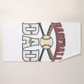 Baseball Dad Vintage Engraving Shirt Design_1 バスタオル (バスタオル)
