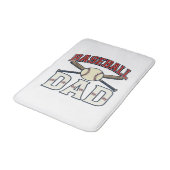 Baseball Dad Vintage Engraving Shirt Design_1 バスマット (アングル)