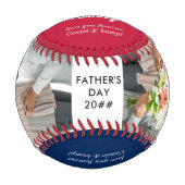 Baseball Daddy to be 2 パーソナライズされた Photo 野球ボール (正面)