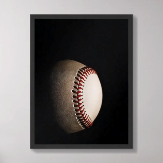 Baseball Dark Textured Minimalist ポスター
