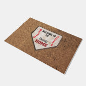  Baseball Decor / Welcome Mat / Baseball Mom ドアマット (アングル)