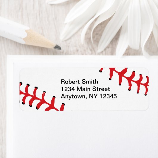 Baseball Design Return Address Labels ラベル (インサイチュ)