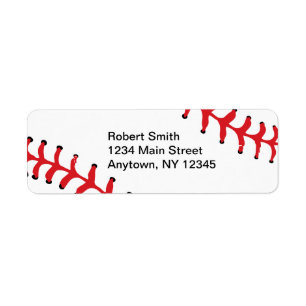 Baseball Design Return Address Labels ラベル
