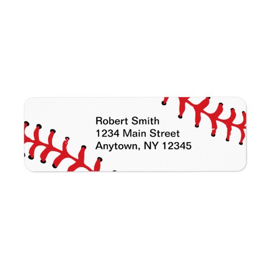 Baseball Design Return Address Labels ラベル (正面)