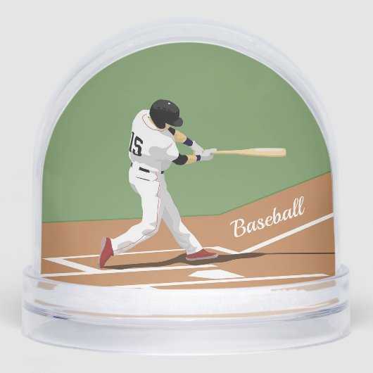 Baseball Design Snow Globe (正面)