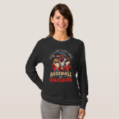 Baseball Dinsoaur Sport  Baseball Player Dino Foss Tシャツ (正面フル)