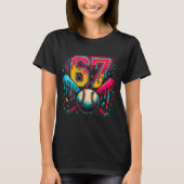 Baseball Drip 6 7 Number 67 Six Seven Meme Mens Bo Tシャツ (正面)