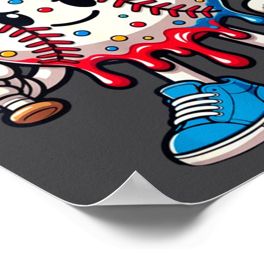 Baseball Drip Baseball Life Style 101 Apparel Yout ポスター (角)