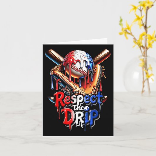 Baseball Drip Boys Home Plate Respect The Drip 4th カード (黄色い花)