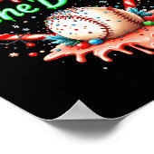 Baseball Drip Boys Ice Cream Christmas Youth Respe ポスター (角)