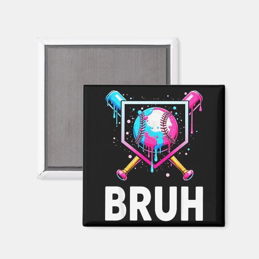 Baseball Drip Funny Bruh Ice Cream Dripng Matching マグネット (正面/裏面)