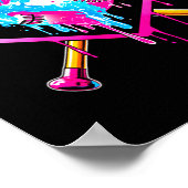 Baseball Drip Funny Ice Cream Dripng Matching Fami ポスター (角)