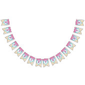 Baseball Drip Happy Birthday バンティングフラッグ (全)