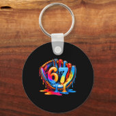 Baseball Drip Ice Cream 67 Baseball Lifestyle 101  キーホルダー (正面)