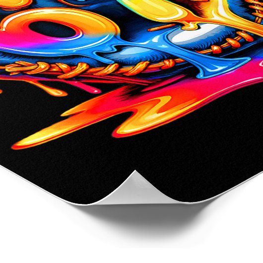 Baseball Drip Ice Cream 67 Baseball Lifestyle 101 ポスター (角)